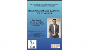 Incorporation and taxation for startups in India (11/10/2018)